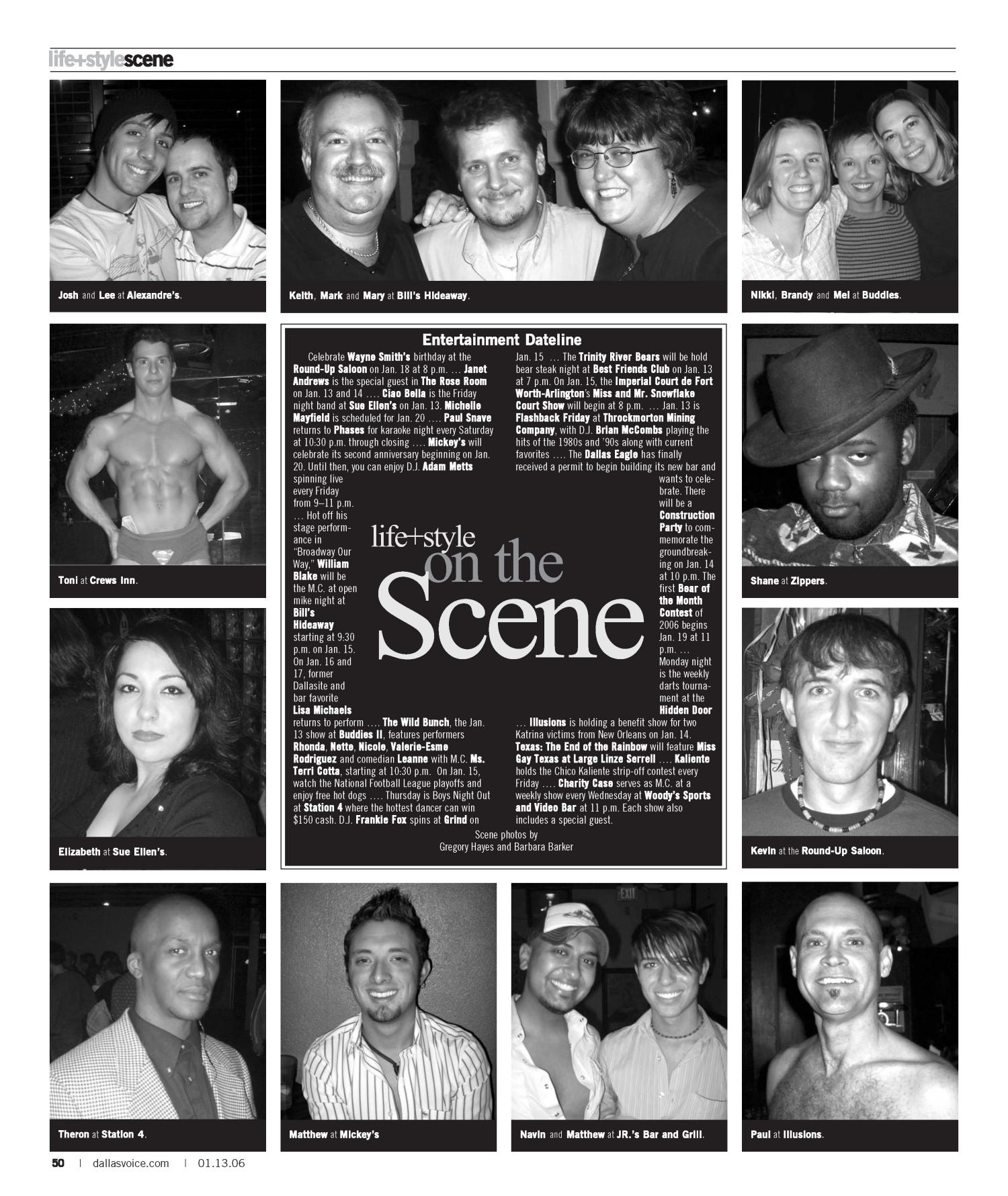 Dallas Voice (Dallas, Tex.), Vol. 22, No. 35, Ed. 1 Friday, January 13, 2006
                                                
                                                    [Sequence #]: 50 of 60
                                                