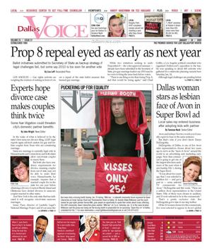 Primary view of object titled 'Dallas Voice (Dallas, Tex.), Vol. 25, No. 37, Ed. 1 Friday, January 30, 2009'.