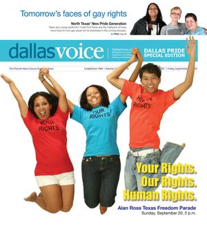 Primary view of object titled 'Dallas Voice (Dallas, Tex.), Vol. 26, No. 18, Ed. 1 Friday, September 18, 2009'.