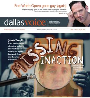 Primary view of object titled 'Dallas Voice (Dallas, Tex.), Vol. 28, No. 1, Ed. 1 Friday, May 20, 2011'.