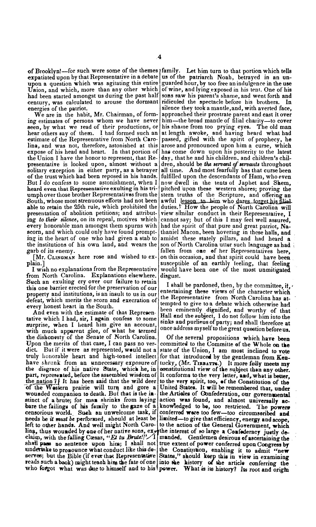 Speech of Hon. Wm. Lowndes Yancey, of Alabama, on the annexation of Texas to the United States, delivered in the House of Representatives, Jan. 7, 1845.
                                                
                                                    [Sequence #]: 4 of 14
                                                