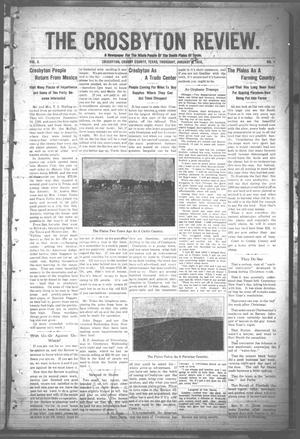 Primary view of object titled 'The Crosbyton Review. (Crosbyton, Tex.), Vol. 2, No. 1, Ed. 1 Thursday, January 13, 1910'.