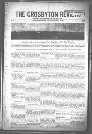 Primary view of object titled 'The Crosbyton Review. (Crosbyton, Tex.), Vol. 2, No. 2, Ed. 1 Thursday, January 20, 1910'.