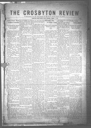 Primary view of object titled 'The Crosbyton Review. (Crosbyton, Tex.), Vol. 3, No. 9, Ed. 1 Thursday, March 2, 1911'.