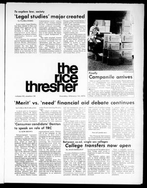 Primary view of object titled 'The Rice Thresher (Houston, Tex.), Vol. 63, No. 38, Ed. 1 Thursday, February 12, 1976'.