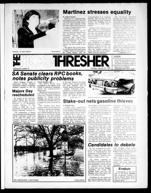 Primary view of object titled 'The Rice Thresher (Houston, Tex.), Vol. 67, No. 21, Ed. 1 Thursday, January 24, 1980'.
