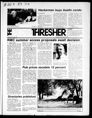 Primary view of object titled 'The Rice Thresher (Houston, Tex.), Vol. 68, No. 18, Ed. 1 Thursday, January 8, 1981'.