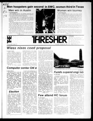 Primary view of object titled 'The Rice Thresher (Houston, Tex.), Vol. 68, No. 21, Ed. 1 Thursday, January 29, 1981'.