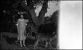 Photograph: [Photograph of Ana Jentsch with Cow and Calf]