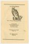 Pamphlet: [Funeral Program for Theresa Mae Reed Evans, July 26, 1989]
