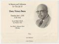Primary view of [Funeral Program for Harry Victory Burns, June 1, 2000]