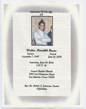 Primary view of object titled '[Funeral Program for Walter Meredith Burns, June 24, 2006]'.