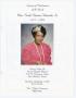 Pamphlet: [Funeral Program for Veola Bernice Edwards, Sr., September 2, 2000]