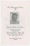 Primary view of [Funeral Program for Willie B. Ellison, July 9, 1981]