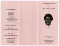 Thumbnail image of item number 3 in: '[Funeral Program for Azel L. Fisher, July 26, 1991]'.