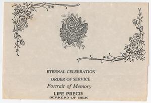 Primary view of object titled '[Funeral Program for Eddie Flint, May 24, 1990]'.