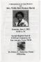 Pamphlet: [Funeral Program for Willie Bell Thomas Harris, June 1, 2002]