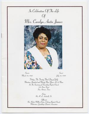 Primary view of object titled '[Funeral Program for Carolyn Anita James, July 23, 1999]'.