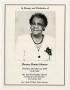 Primary view of [Funeral Program for Florence Hunter Johnson, December 22, 2005]