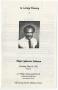Pamphlet: [Funeral Program for Sylvester Johnson, May 10, 1993]
