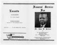 Thumbnail image of item number 3 in: '[Funeral Program for John W. Jordan, September 2, 1965]'.