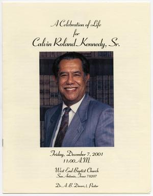 Primary view of object titled '[Funeral Program for Calvin Roland Kennedy, Sr., December 7, 2001]'.