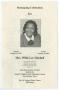 Pamphlet: [Funeral Program for Willie Lee Mitchell, October 20, 2001]