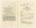 Thumbnail image of item number 2 in: '[Funeral Program for Crosby Newton, July 14, 1976]'.