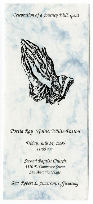 Primary view of object titled '[Funeral Program for Portia Ray White-Patton, July 14, 1995]'.