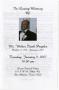 Pamphlet: [Funeral Program for Walter Isiah Peoples, January 9, 2007]