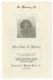 Primary view of [Funeral Program for Addie O. Phillips, November 27, 1981]