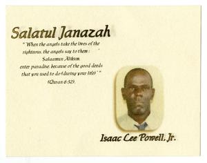 Primary view of object titled '[Funeral Program for Isaac Lee Powell, Jr., October 16, 2005]'.