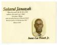 Thumbnail image of item number 1 in: '[Funeral Program for Isaac Lee Powell, Jr., October 16, 2005]'.