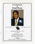 Primary view of [Funeral Program for Frank Prosser, February 9, 2005]