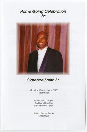 Primary view of object titled '[Funeral Program for Clarence Smith, Sr., December 4, 2006]'.