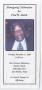 Thumbnail image of item number 1 in: '[Funeral Program for Reverend Fred H. Smith, November 11, 2003]'.