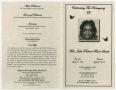 Thumbnail image of item number 3 in: '[Funeral Program for Julia Palmer Bisor Smith, August 6, 2010]'.