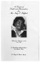 Thumbnail image of item number 1 in: '[Funeral Program for Inez T. Stafford, February 10, 1982]'.