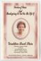 Primary view of [Funeral Program for Geraldine Brock Stain, January 8, 2009]