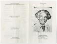 Thumbnail image of item number 3 in: '[Funeral Program for Bessie W. Stevens, October 25, 1986]'.