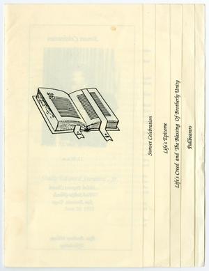 Primary view of [Funeral Program for Shelly Edward Steward, Jr., June 27, 1991]