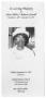 Thumbnail image of item number 1 in: '[Funeral Program for Addie J. Roberts Stovall, September 26, 1997]'.