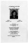 Thumbnail image of item number 1 in: '[Funeral Program for Essie Marie Thomas, January 5, 2006]'.