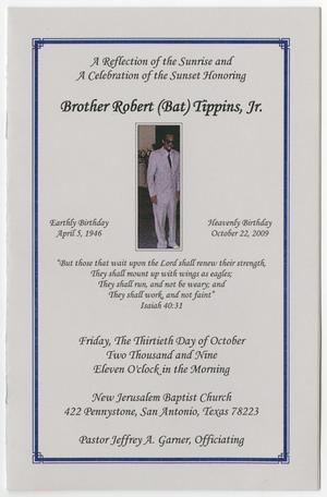 Primary view of object titled '[Funeral Program for Robert Tippins, Jr., October 30, 2009]'.