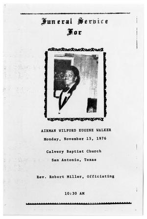 Primary view of object titled '[Funeral Program for Wilford Eugene Walker, November 15, 1976]'.