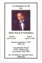 Pamphlet: [Funeral Program for Wayne P. Washington, September 1, 2007]