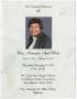 Pamphlet: [Funeral Program for Armenta Ann White, January 24, 2002]