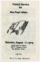 Thumbnail image of item number 1 in: '[Funeral Program for Pearl White, August 11, 1979]'.