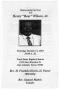 Pamphlet: [Funeral Program for Henry Wilcox, Jr., October 11, 2001]