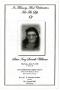 Thumbnail image of item number 1 in: '[Funeral Program for Sister Inez Sorrells Williams, June 29, 2006]'.